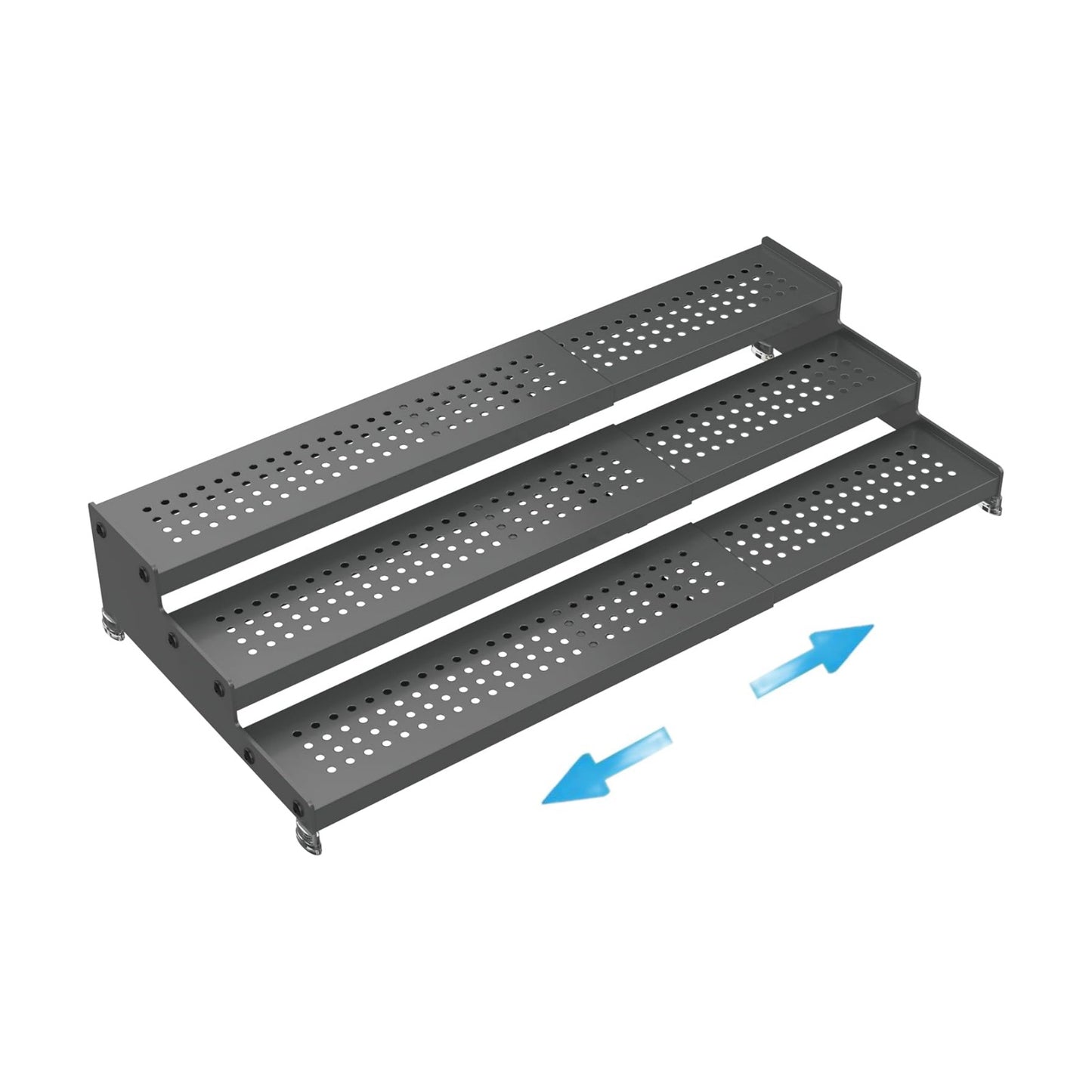 Expandable Spice Rack organizer with 3-Tier step shelf,Modern Design heavy duty,Non Skid and Visibility ,Great for