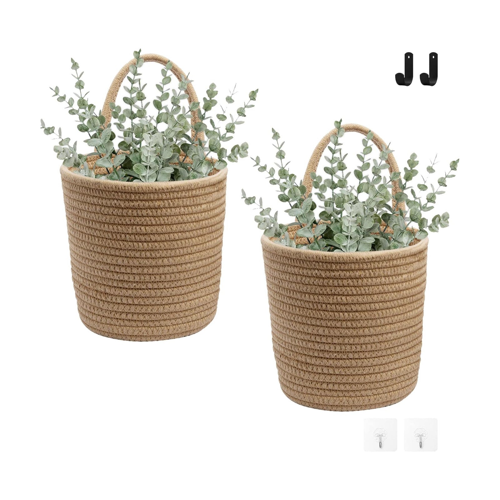 Flower Plants Wall Basket Decor Set / Set of 2