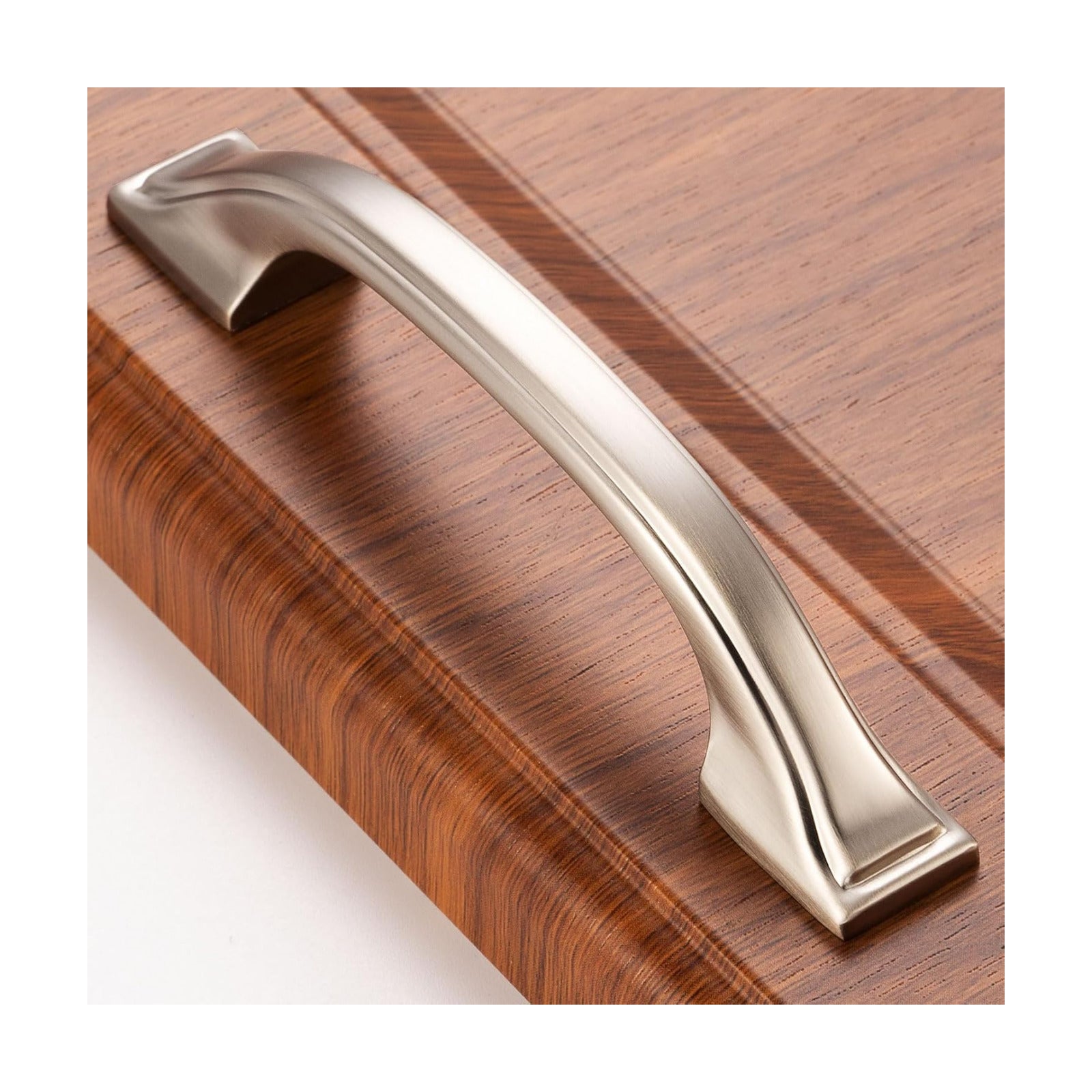 Cabinet Pulls Satin Nickel Cabinet Handles / 3 Inches / Arch Pull / Brushed Nickel / Set of 10