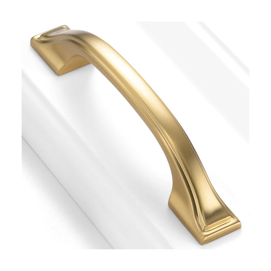 Cabinet Pulls Gold Cabinet Handles Gold Hardware / 3 Inches / Arch Pull / Brushed Gold / Set of 10