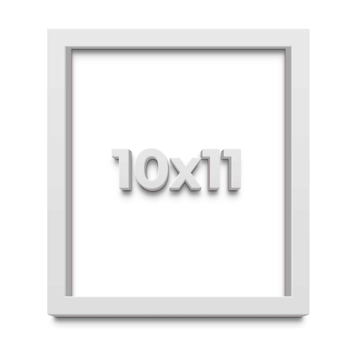 10x11 Shadow Box Frame White | 2 Inches Deep Shadowbox with 1 3/4 Inch Usable Depth | UV Resistant Acrylic Front, Acid