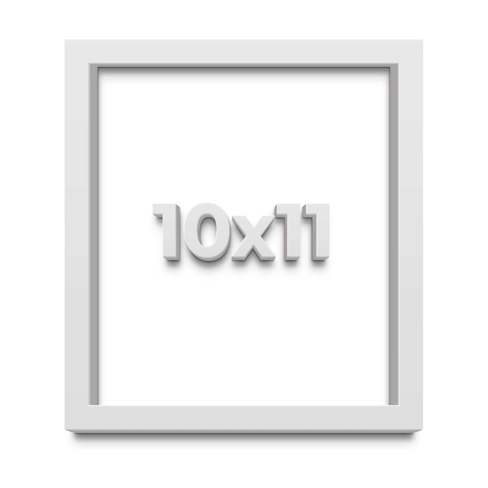 10x11 Shadow Box Frame White | 2 Inches Deep Shadowbox with 1 3/4 Inch Usable Depth | UV Resistant Acrylic Front, Acid
