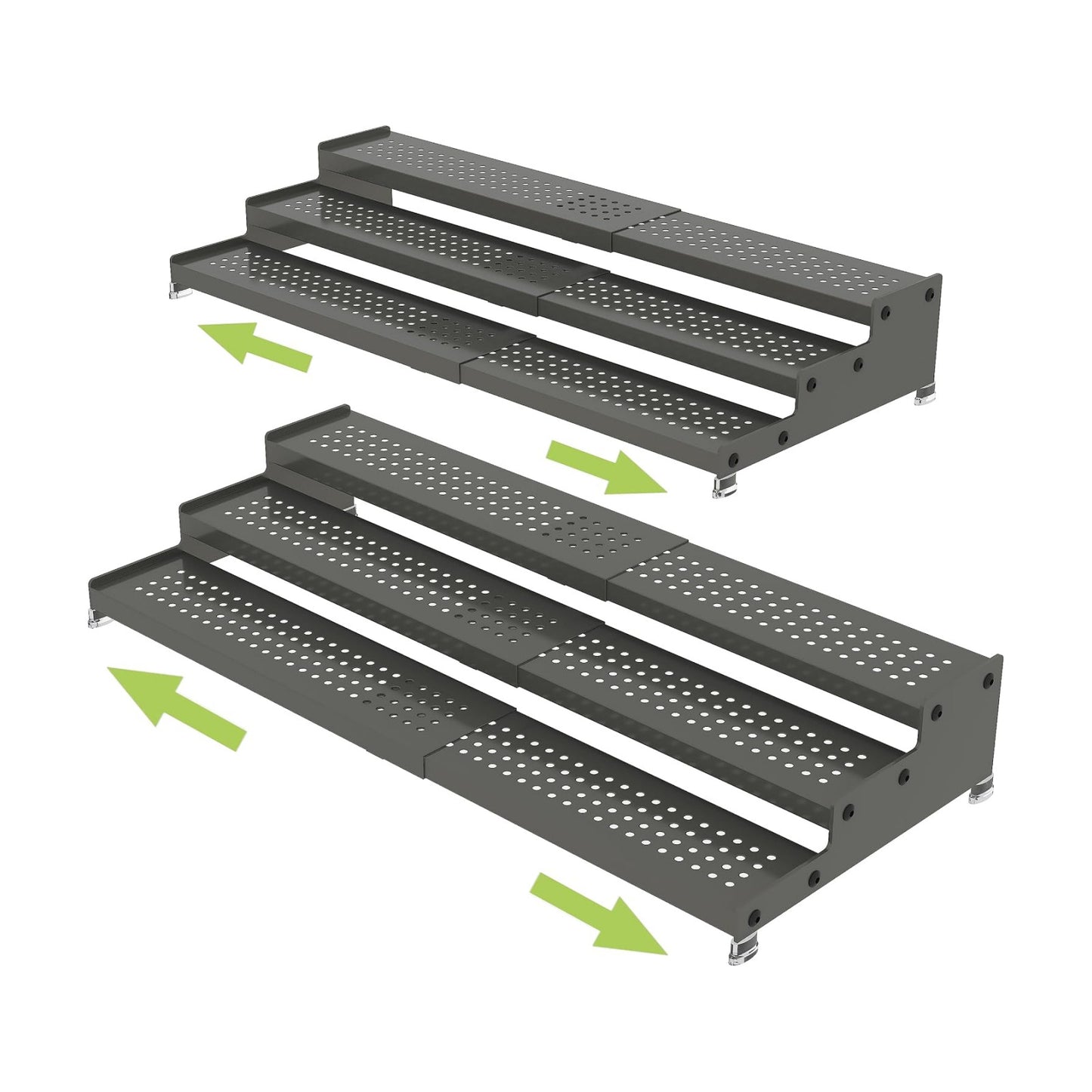 Jojocross Metal Spice Rack Organizer for Cabinet, 3 Tier Expandable Spice Storage shelf, Great for Kitchen Cabinets
