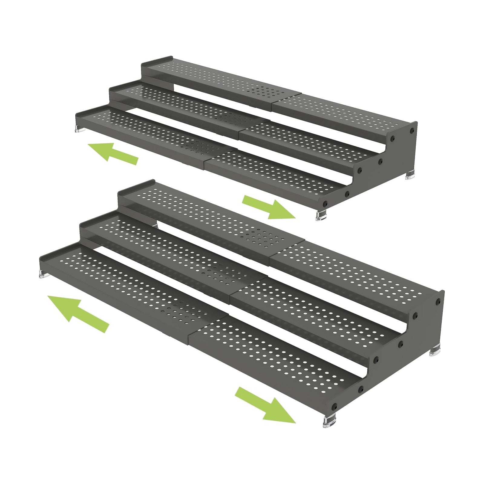 Jojocross Metal Spice Rack Organizer for Cabinet, 3 Tier Expandable Spice Storage shelf, Great for Kitchen Cabinets