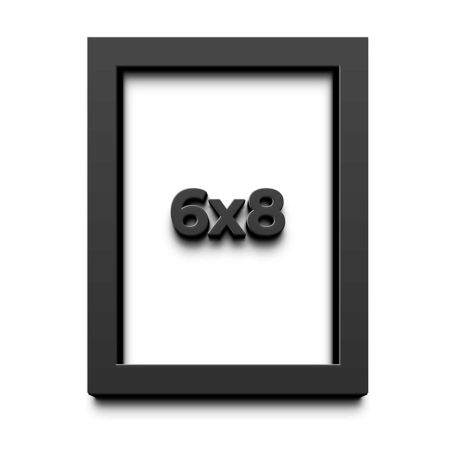 6x8 Shadow Box Frame Black | 2 Inches Deep Shadowbox with 1 3/4 Inch Usable Depth | UV Resistant Acrylic Front, Acid