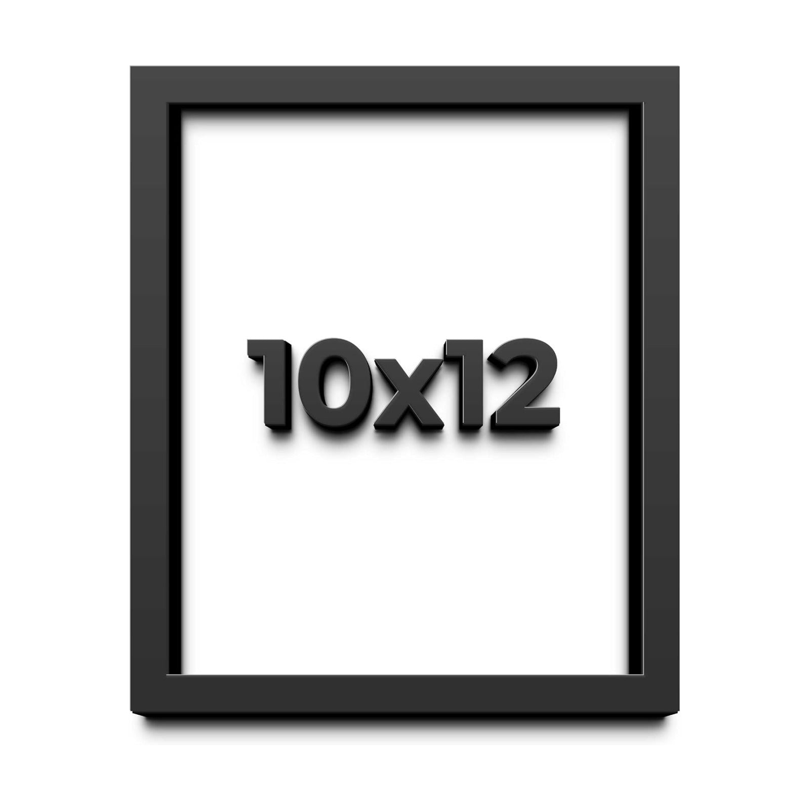 10x12 Shadow Box Black Extra Deep 2" Solid Wood Shadow Box with White Acid-Free Backing, UV Acrylic Plexiglass &