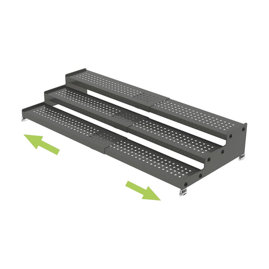 Jojocross Metal Spice Rack Organizer for Cabinet, 3 Tier Expandable Spice Storage Shelf, Great for Kitchen Cabinets
