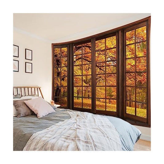 HVEST Fall Tapestry Wall Hanging Orange Maple Tree Forest Tapestry for Bedroom, Autumn Forest Nature Landscape outside Window Tapestries for Living Room Dorm Party Wall Decor, 92.5W X 70.9H inches