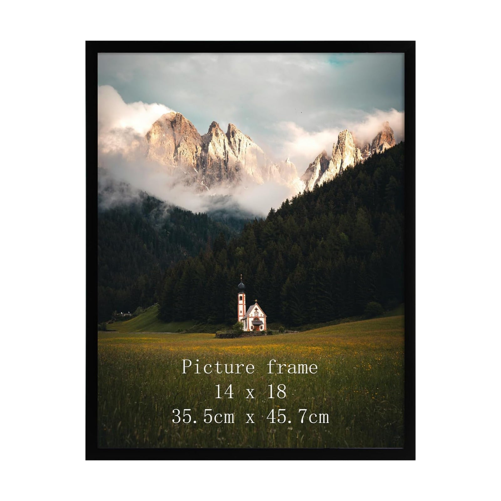 Giftgarden 14x18 Picture Frame Black, 14 by 18 Thin Poster Photo Frame for Wall Display, Single