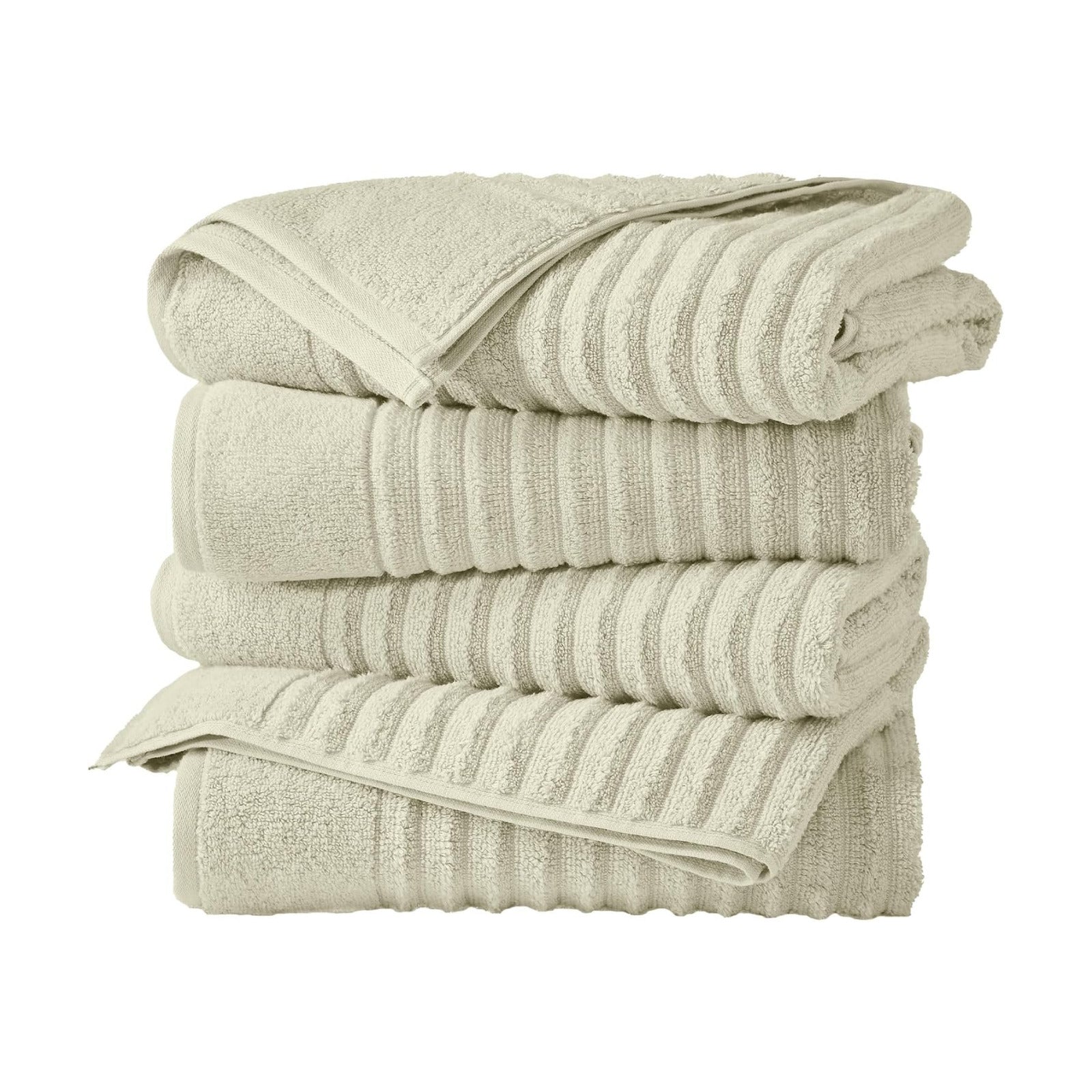 Great Bay Home 4 Pack Bath Towel Set - 100% Cotton Towels - Absorbent & Quick-Dry Towels for Bathroom (Sage Green)