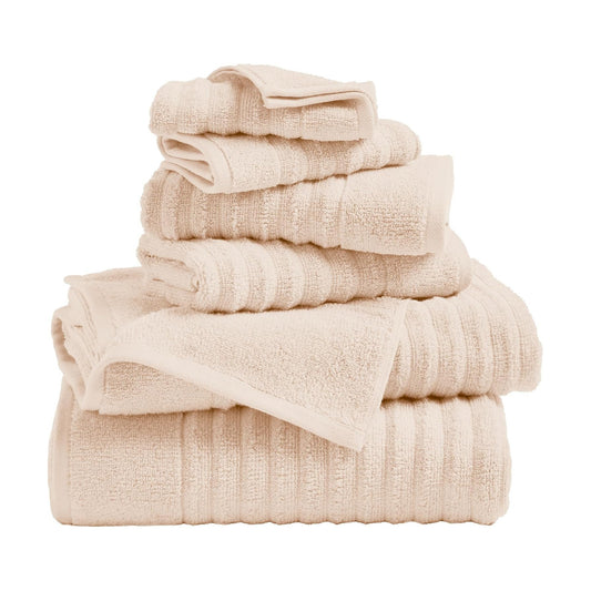 Great Bay Home Bath Towel Set - 100% Cotton 6 Piece Towel Set - Absorbent & Quick-Dry Towels for Bathroom (Pink Sand)
