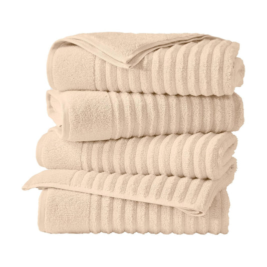Great Bay Home 4 Pack Bath Towel Set - 100% Cotton Towels - Absorbent & Quick-Dry Towels for Bathroom (Dune)