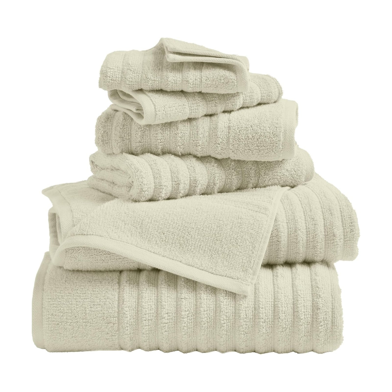 Great Bay Home Bath Towel Set - 100% Cotton 6 Piece Towel Set - Absorbent & Quick-Dry Towels for Bathroom (Sage Green)