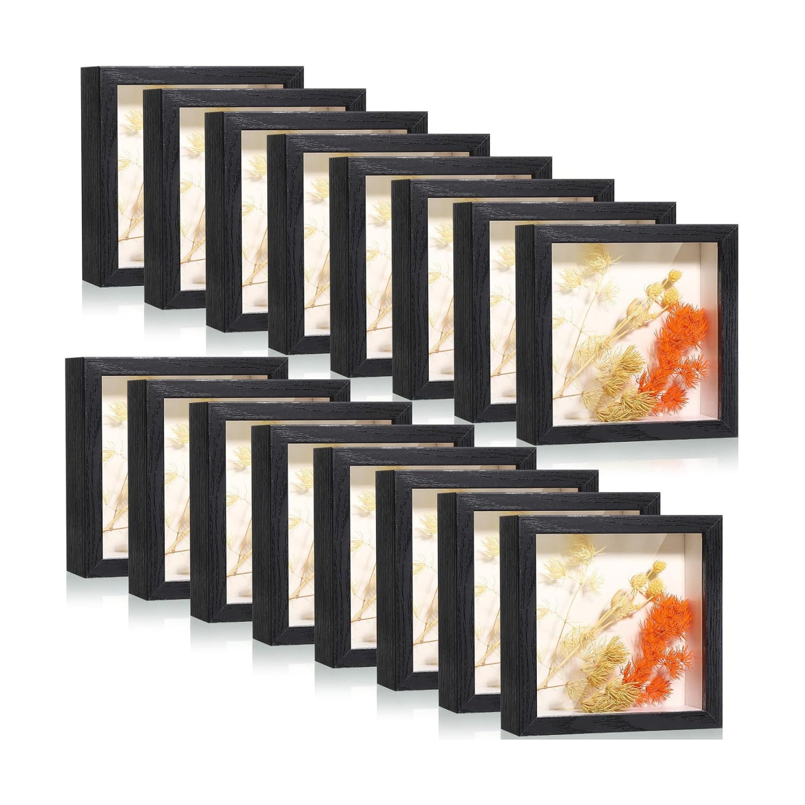 Ripeng 16 Pack Shadow Box Frame Display Case Picture Frame for Wedding Bouquet, Teacher Crafts, Photo, Ticket