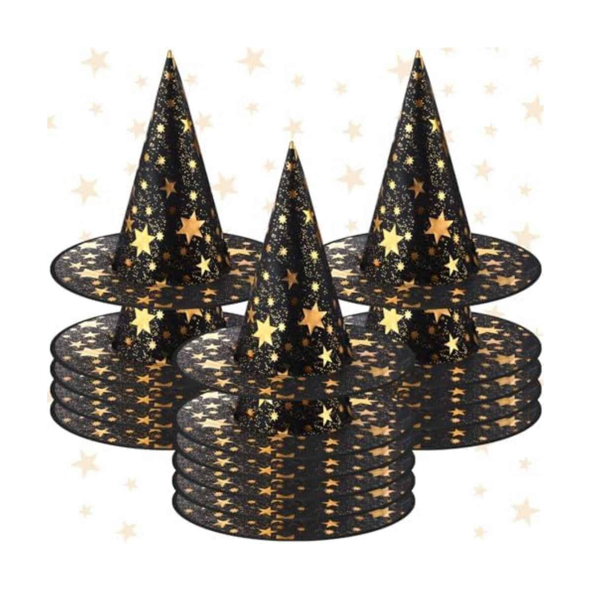 Newcotte 16 Pieces Witch Hats Halloween Costumes for Women Men Modern Witch Hats Fancy Dress Party Decorations