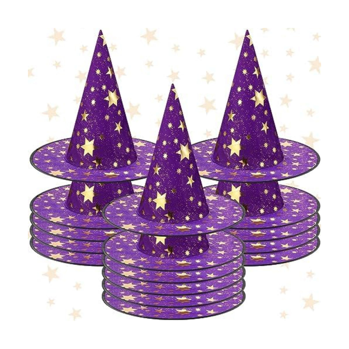 Newcotte 16 Pieces Witch Hats Halloween Costumes for Women Men Modern Witch Hats Fancy Dress Party Decorations