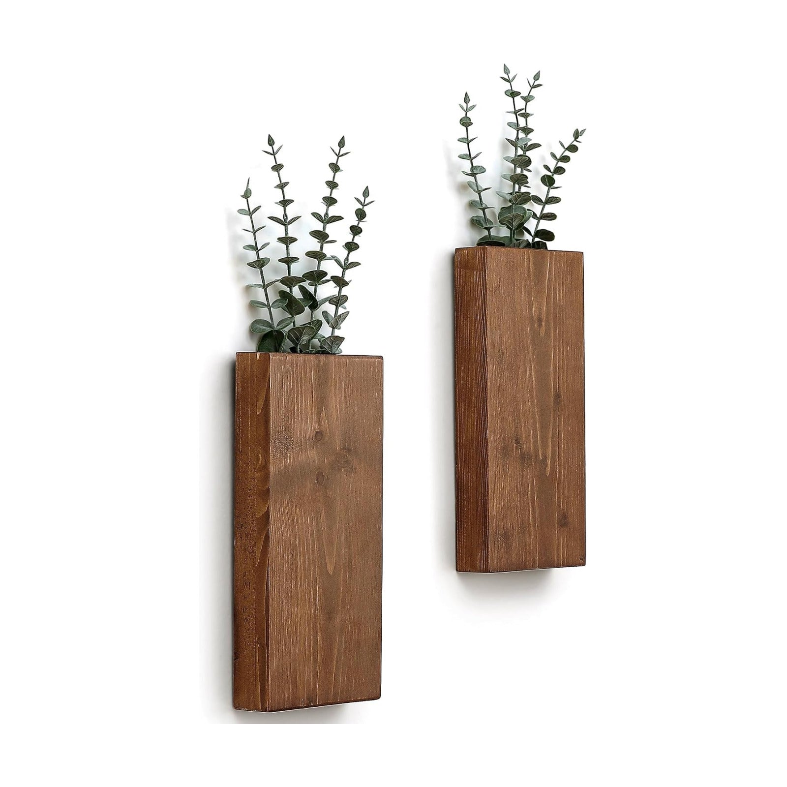 Wood Wall Planter / Walnut / Set of 2