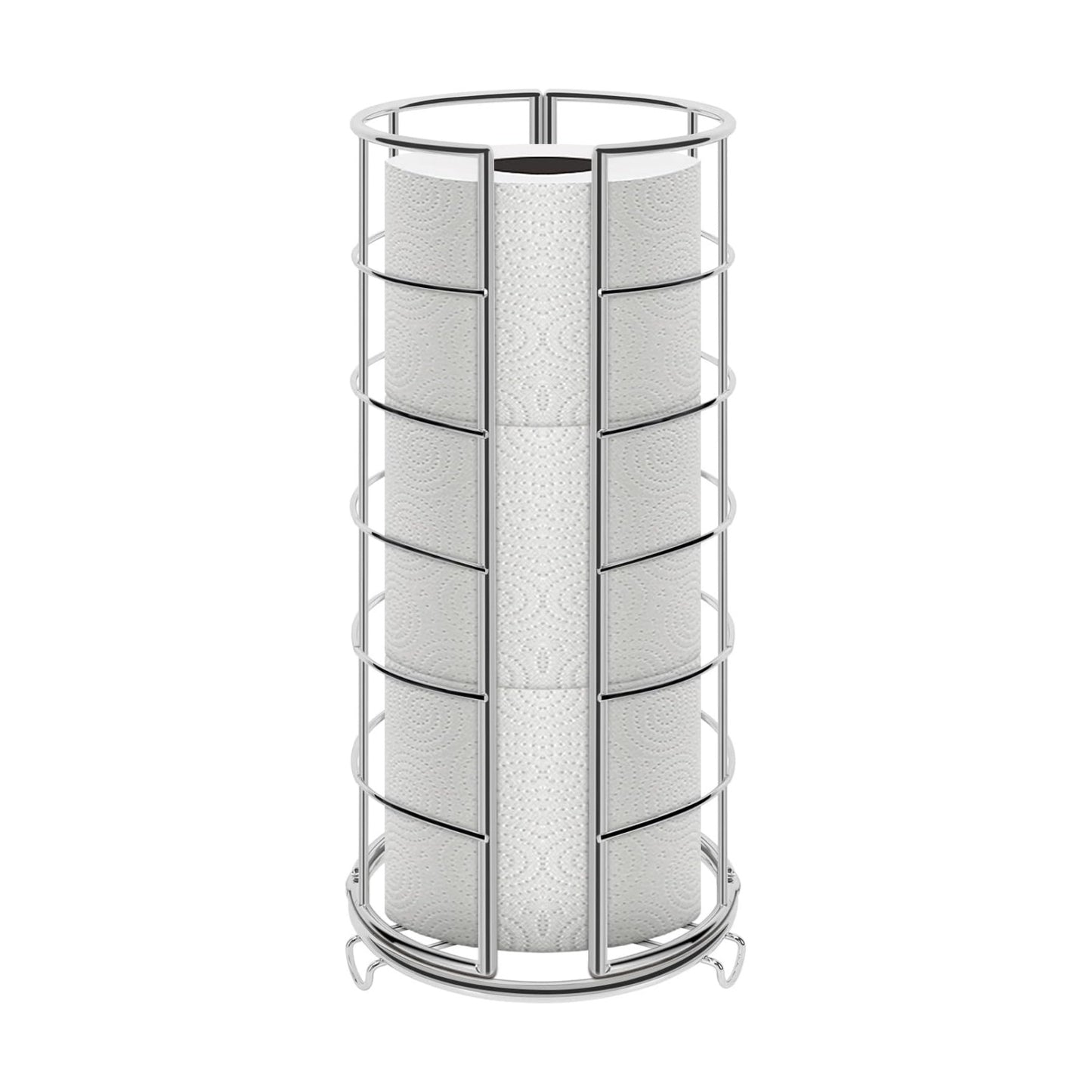 NearMoon Toilet Paper Organizer Stand, Free Standing 3 Rolls Tissue Storage, Metal Bathroom Accessory, Rustproof Toilet