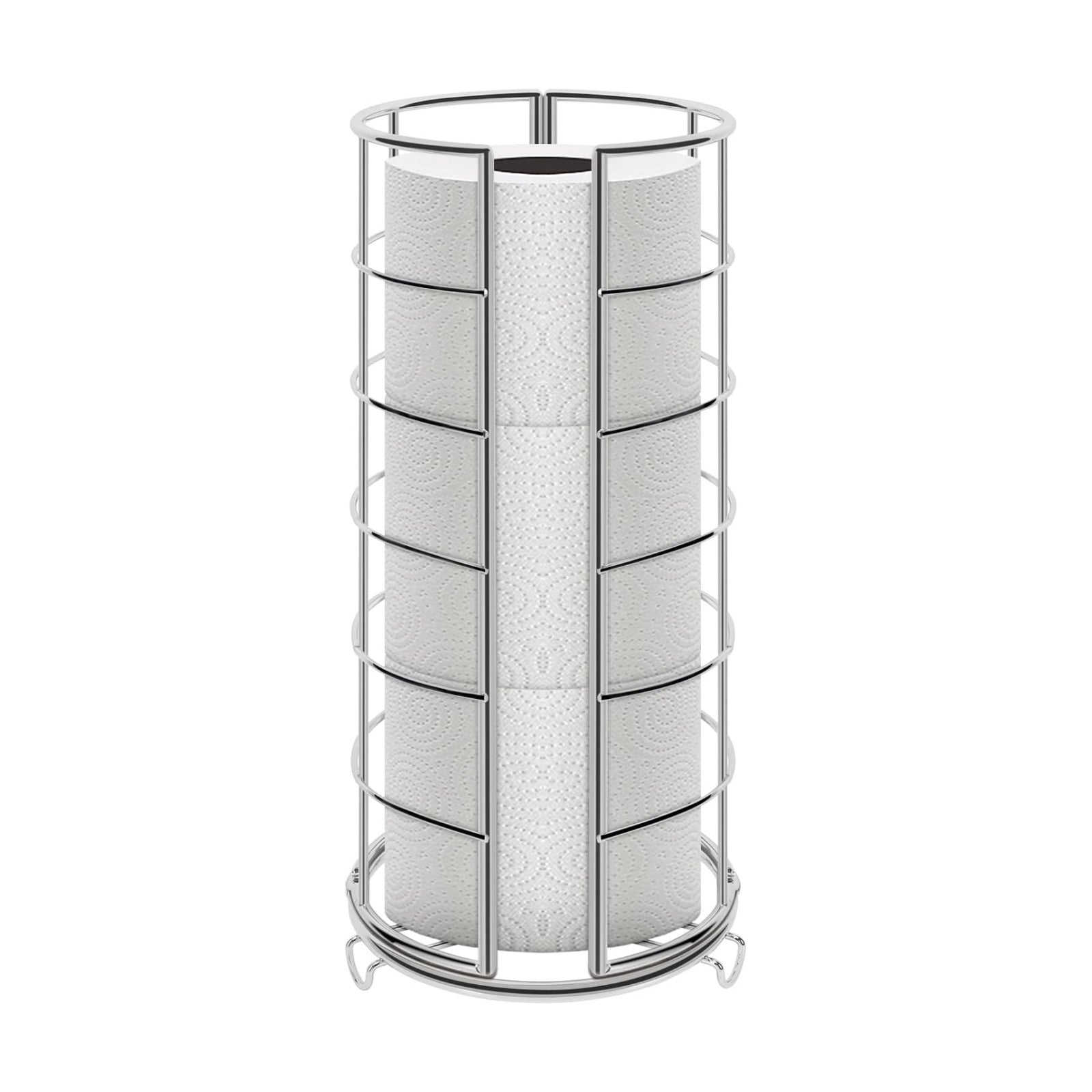 NearMoon Toilet Paper Organizer Stand, Free Standing 3 Rolls Tissue Storage, Metal Bathroom Accessory, Rustproof Toilet