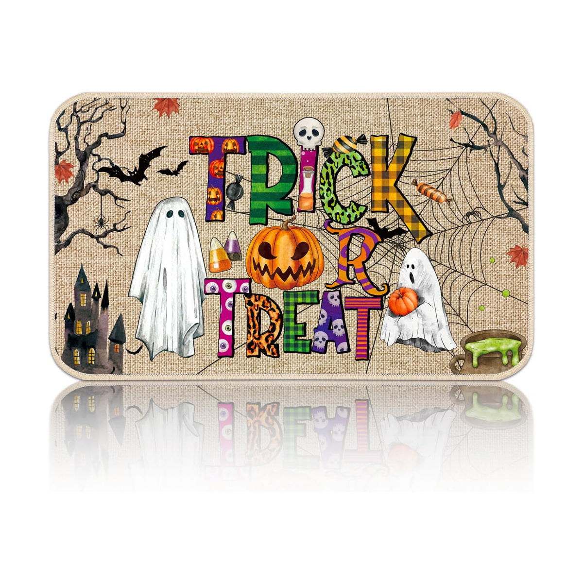 Ceenna Halloween Door Mat Welcome Mat for Front Door,Novelty