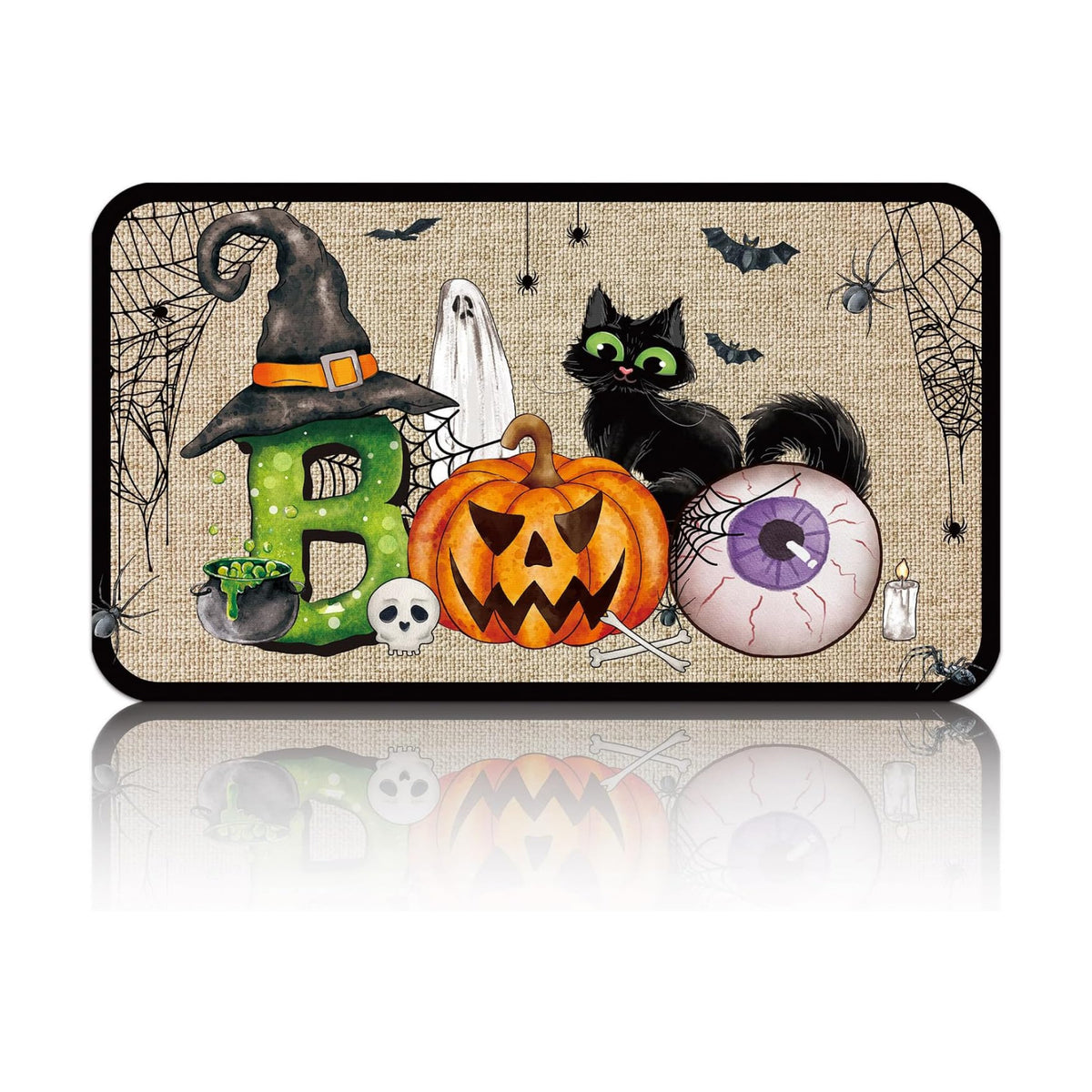 Ceenna Halloween Door Mat Welcome Mat for Front Door,Trick or Treat
