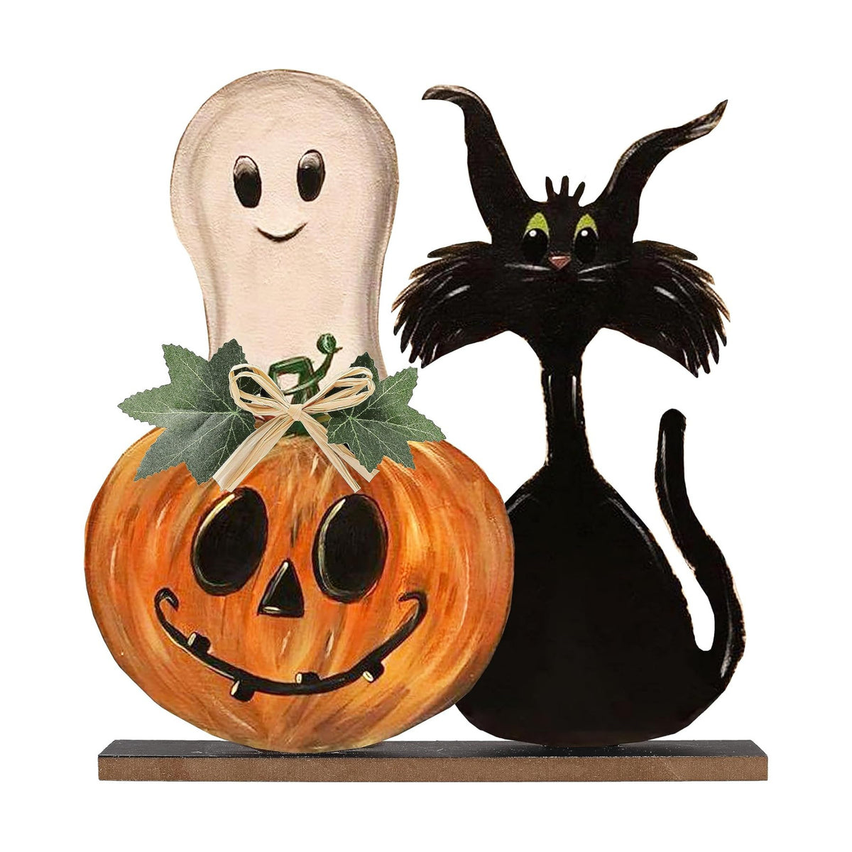 Halloween Decorations Indoor Halloween Wooden Signs Pumpkin Ghost Decor Table Signs Rustic Farmhouse Home Living Room Decor