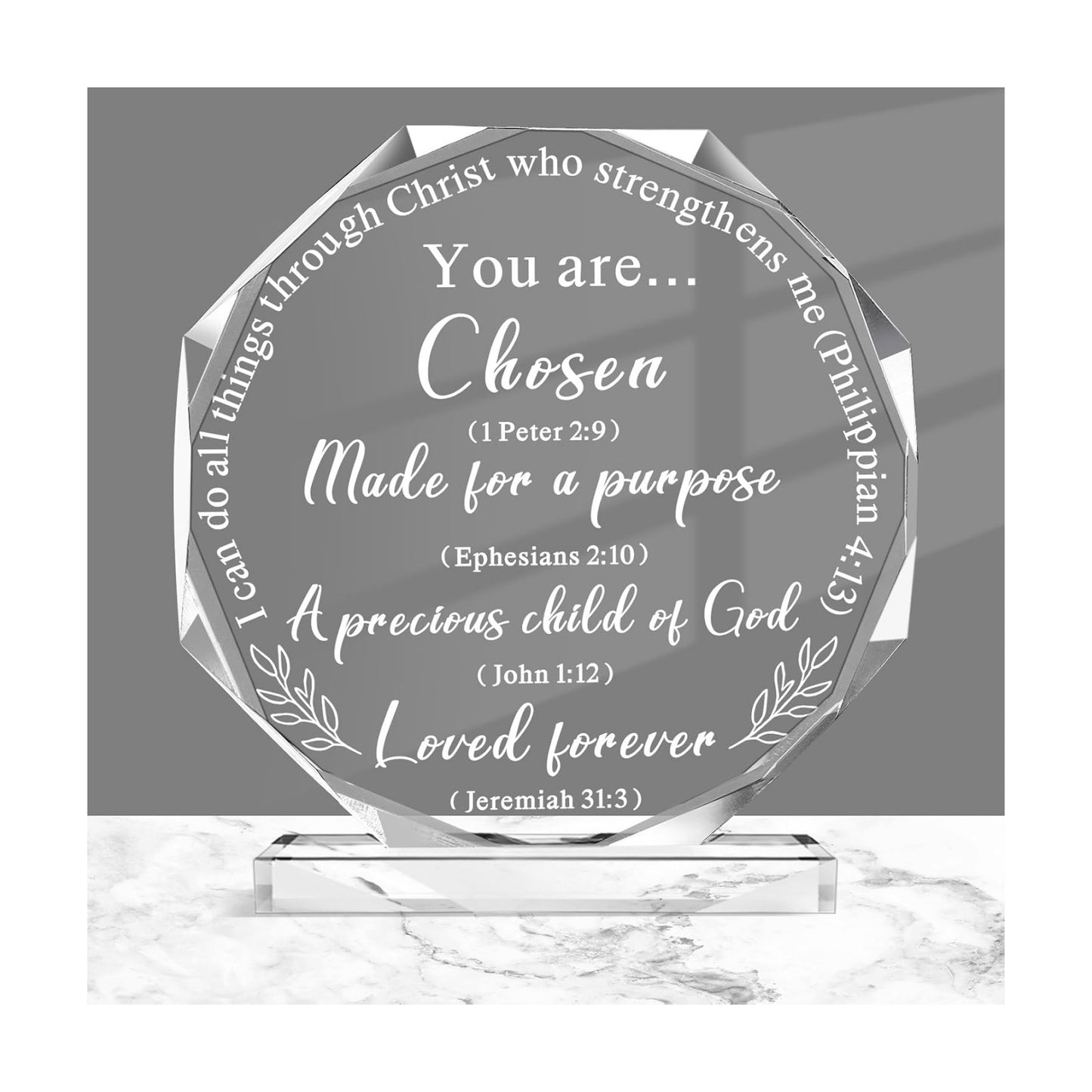 Christian Gifts for Men Inspirational Spiritual Religious Bible Verses Plaque Thank You / Modern