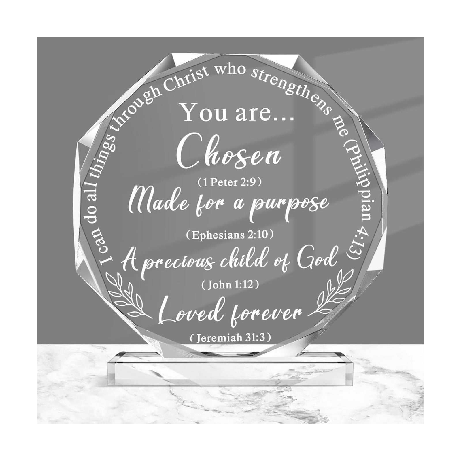 Christian Gifts for Men Inspirational Spiritual Religious Bible Verses Plaque Thank You / Modern