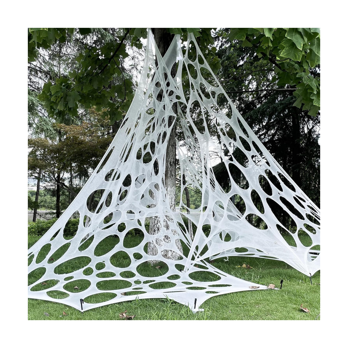 DULEFUN Halloween Spider Web Decorations 13.5ft Giant Stretchy Beef Netting