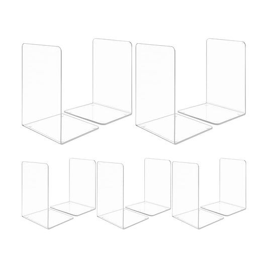 Acrylic Bookends / Book Ends / Clear / Set of 10