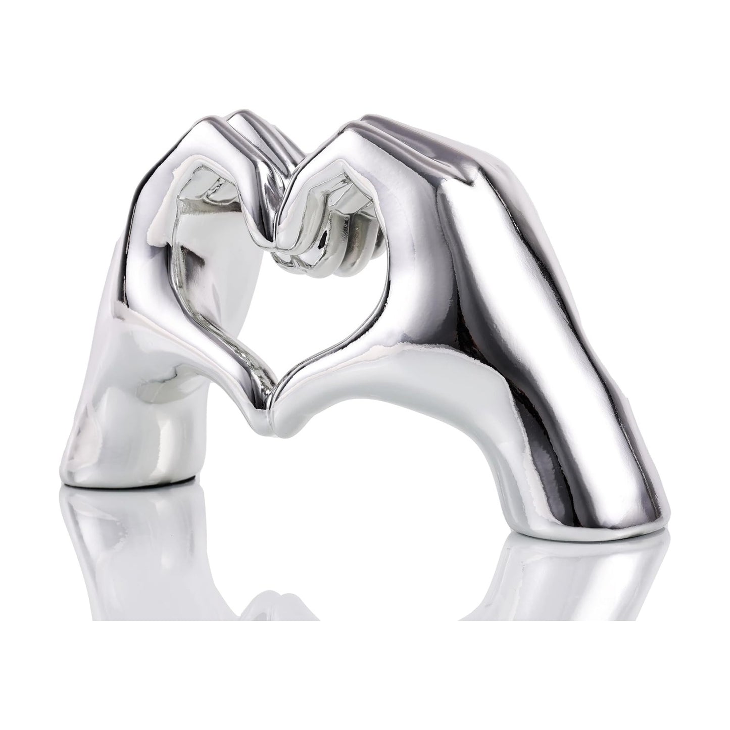 Love Centerpieces Aesthetic Statue and Sculpture Living Room Bedroom Bookshelf Coffe / Shiny Silver