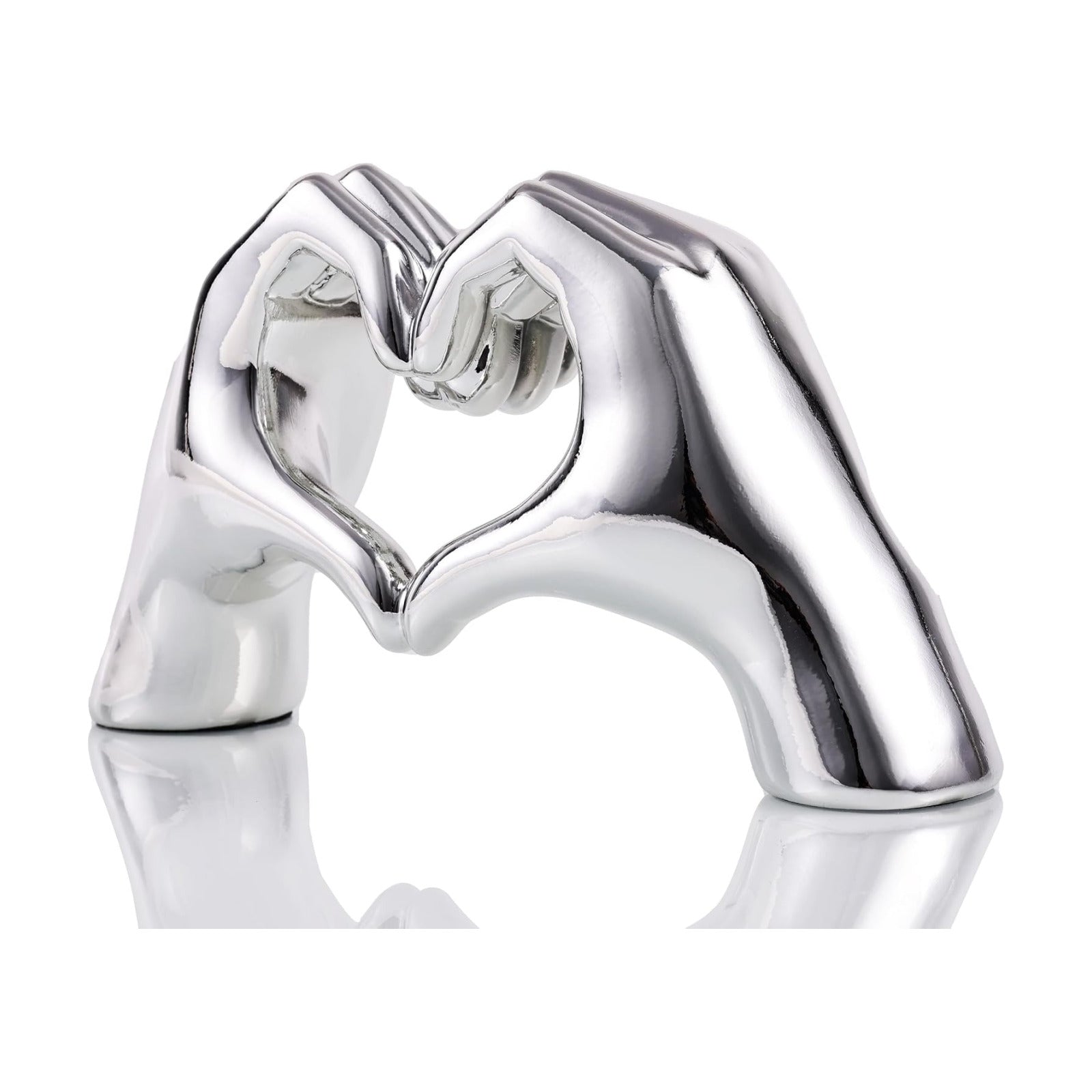 Love Centerpieces Aesthetic Statue and Sculpture Living Room Bedroom Bookshelf Coffe / Shiny Silver