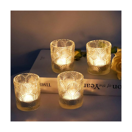 Woho 12pcs Clear Votive Candle Holders, Tealight Candle Holder for Wedding