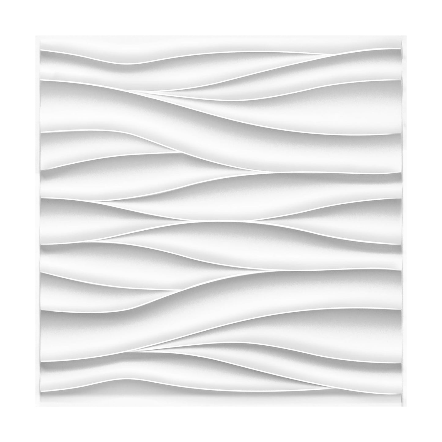 STICKGOO Wave Wall Panels for Interior Wall Decor, White 3D Wall Panels Accent Wall, Paintable 3D Wall Decor Covering