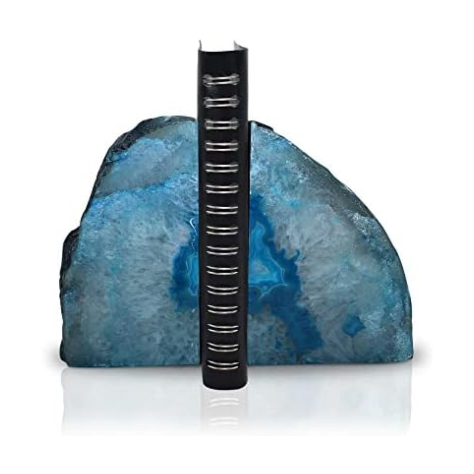 Agate Bookends / Teal / A+ Grade 6 - 8 Lbs