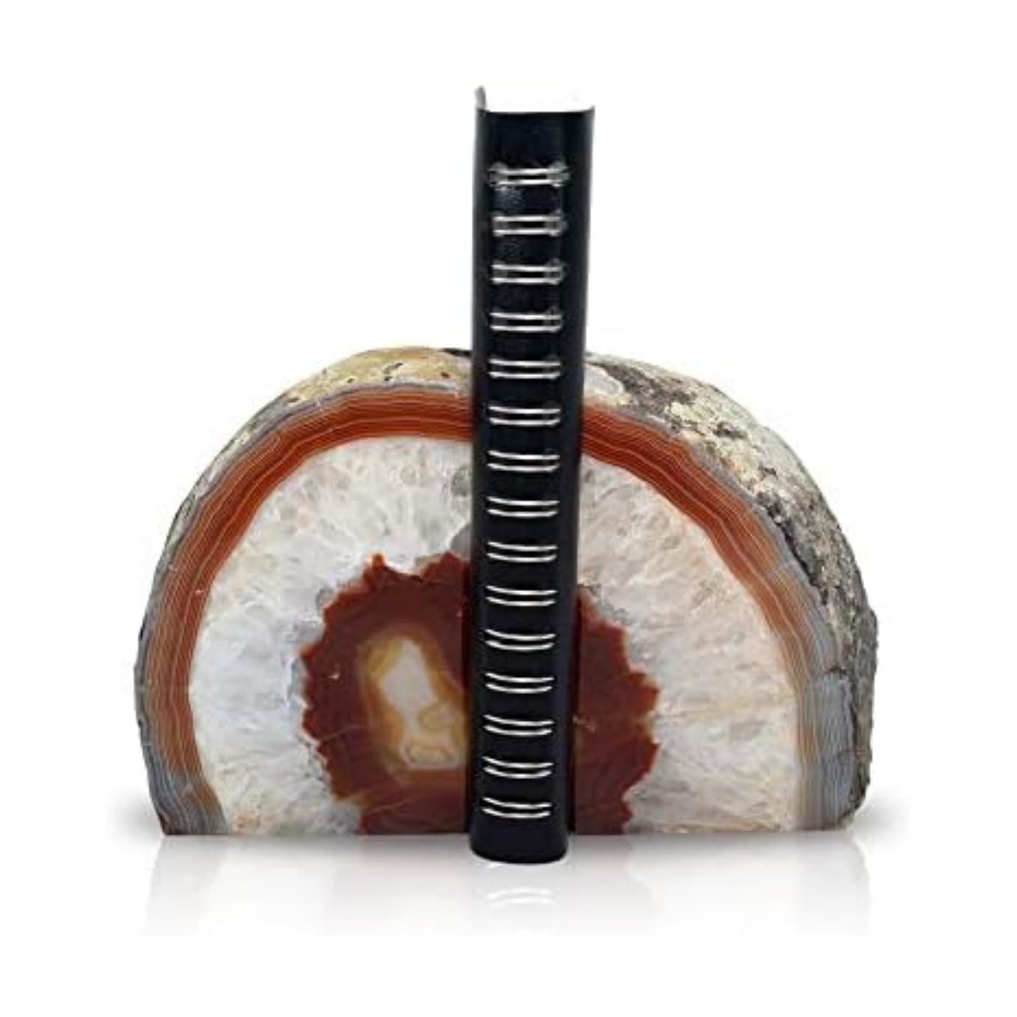 Agate Bookends / Brown / A+ Grade 6 - 8 Lbs