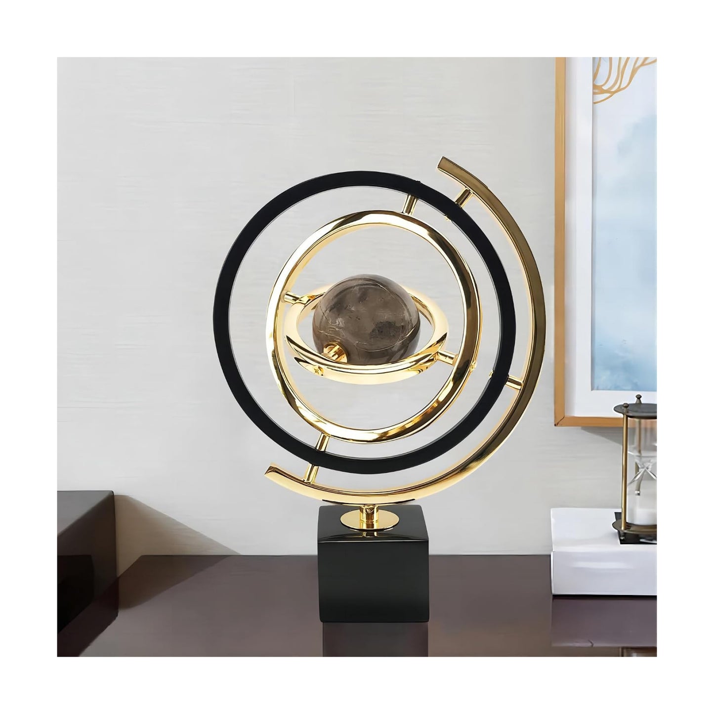 Rectangle Stand & Gold / Art Deco / Black
