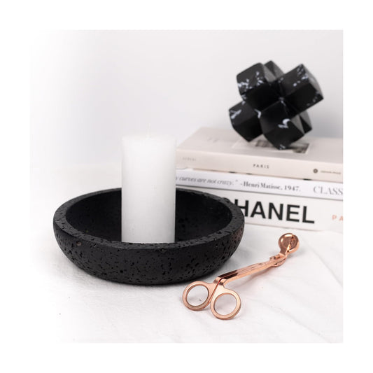 Travertine Decorative Bowls / Black