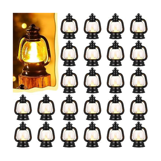 Ferraycle 48 Pcs Mini Lanterns Bulk 4 Inch Black Lamp Table Centerpieces
