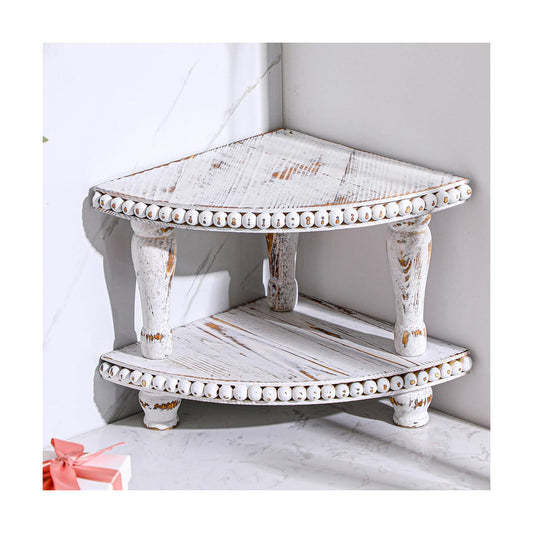 2 Tiered Corner Riser / White