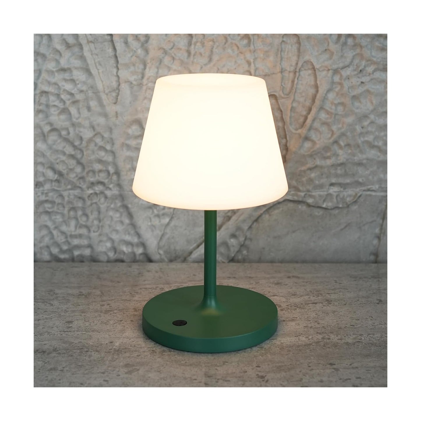 Rechargeable Outdoor Lamp, IP44 Waterproof Touch Dimmable LED Light | 4000mAh battery, 2700K warm light with PE shade