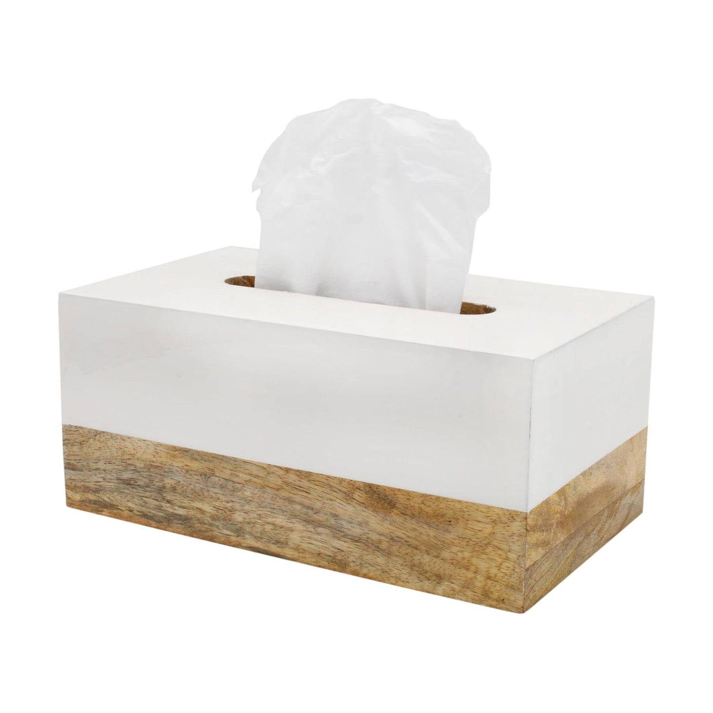 Rectangular Tissue Box Cover / Regular / White
