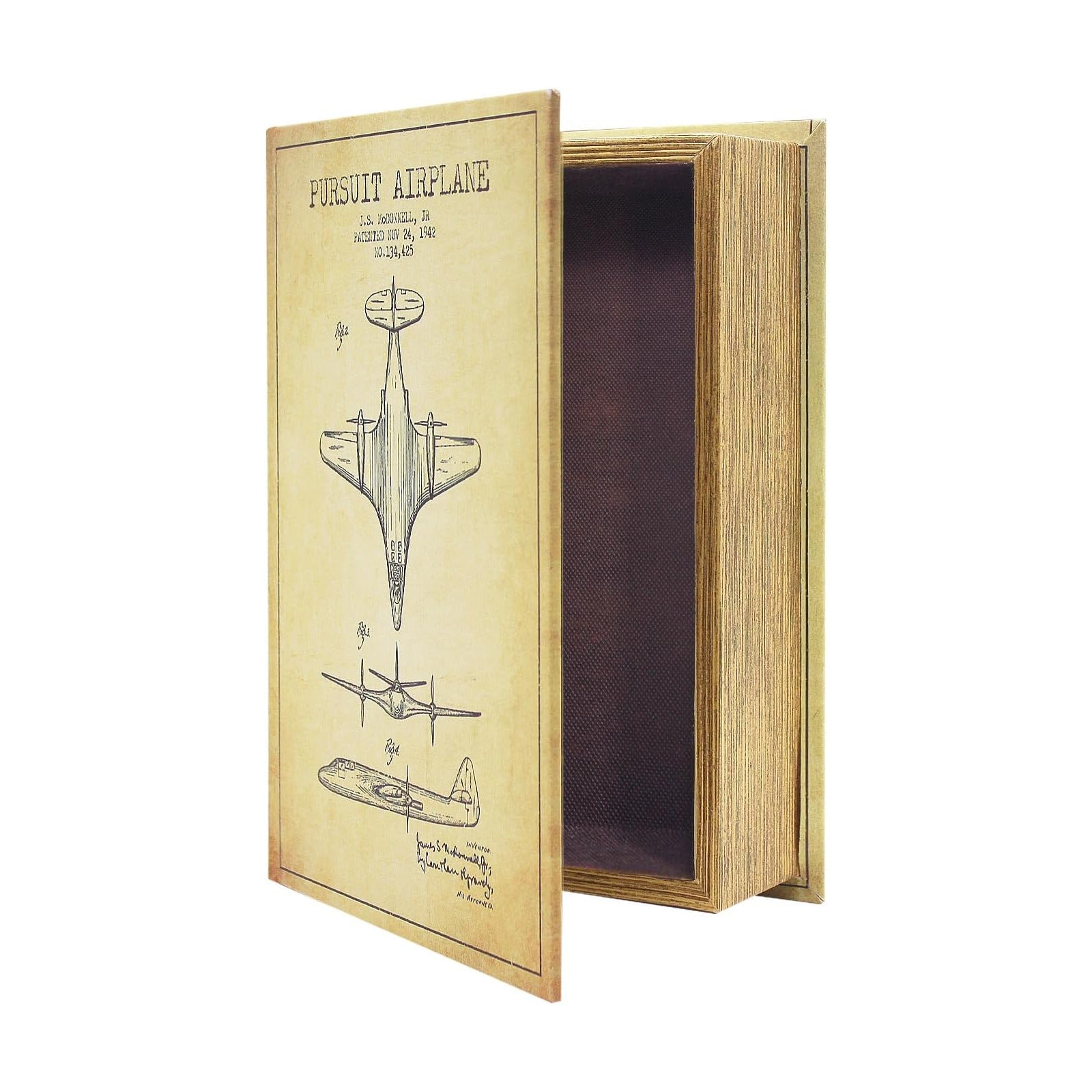 Faux Wood cover Storage for Hidden Jewelry / Aeroplane