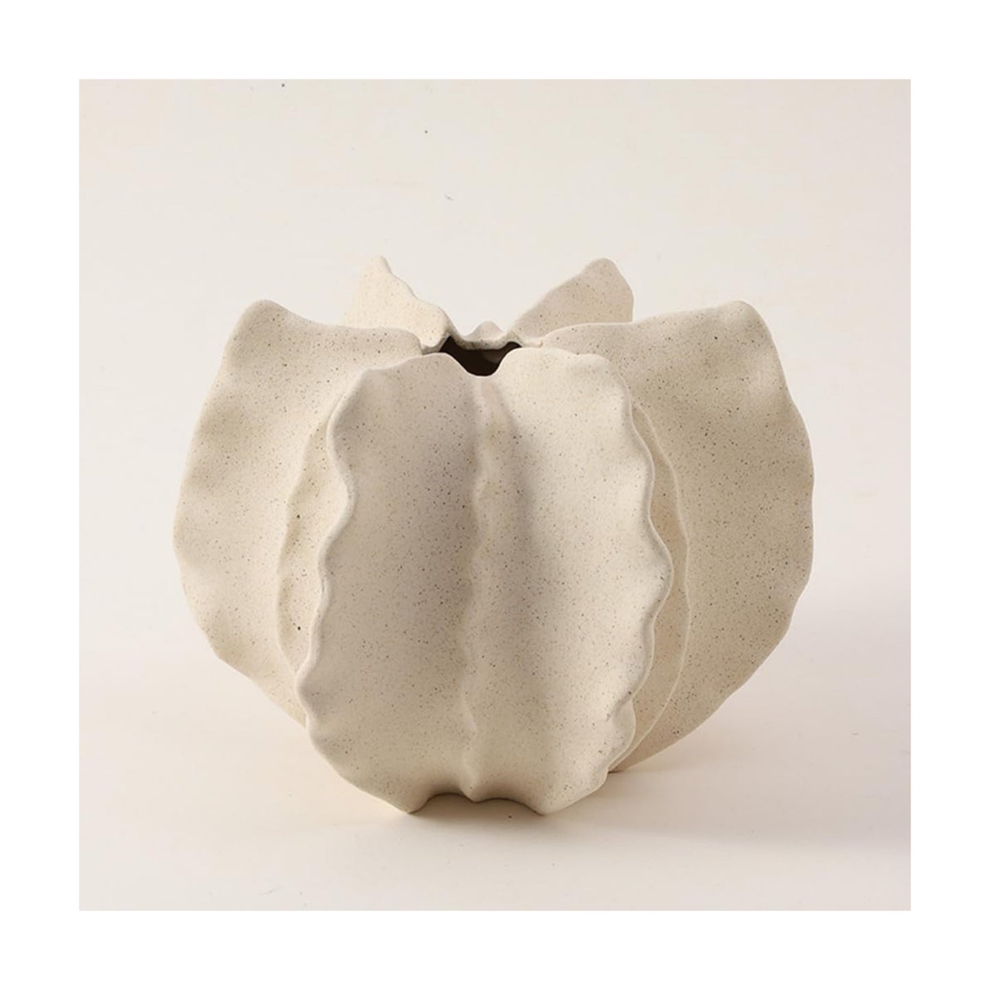 White Ceramic Vase Modern Home Decor / White-8