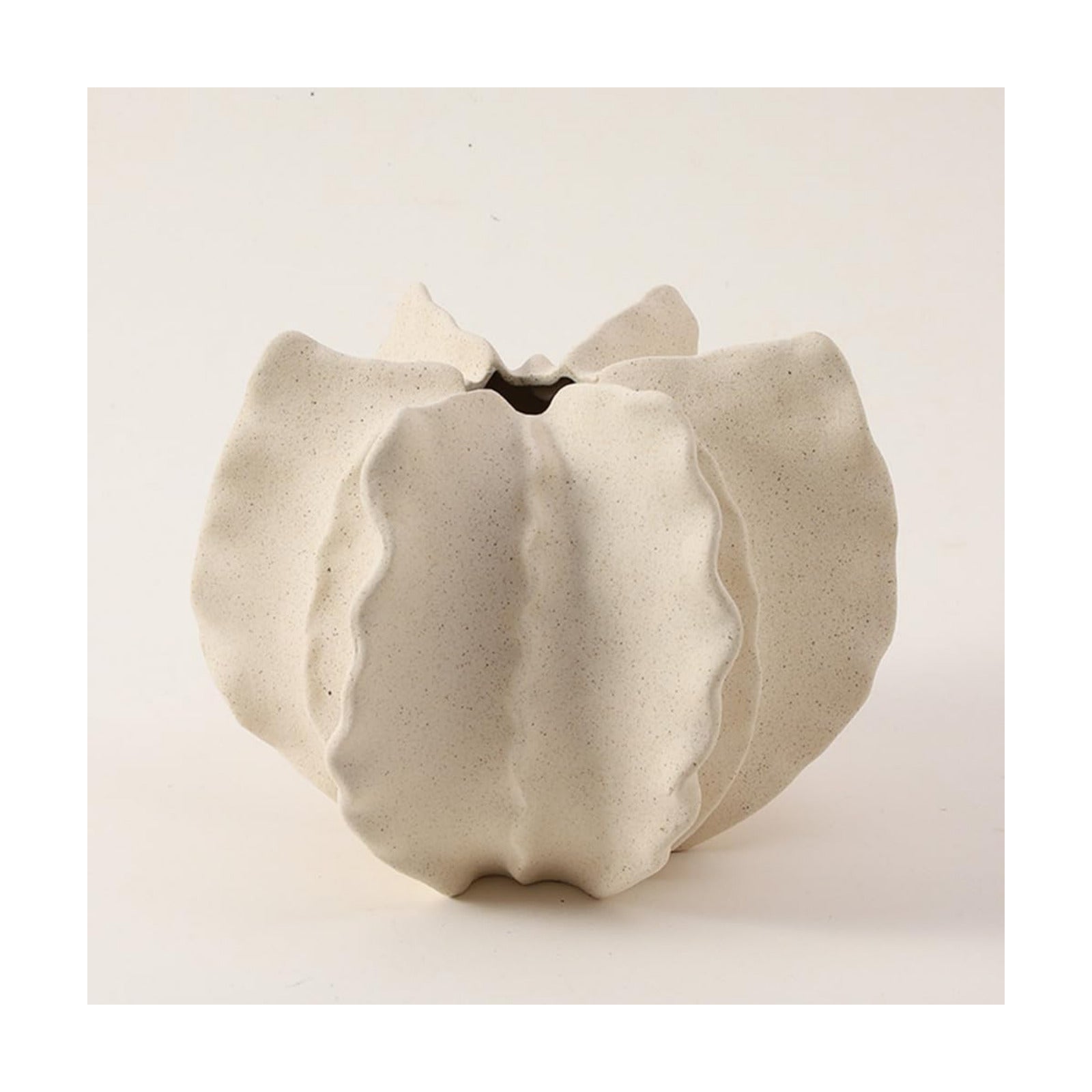 White Ceramic Vase Modern Home Decor / White-8