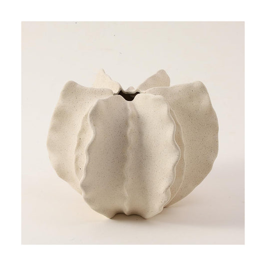 White Ceramic Vase Modern Home Decor / White-8
