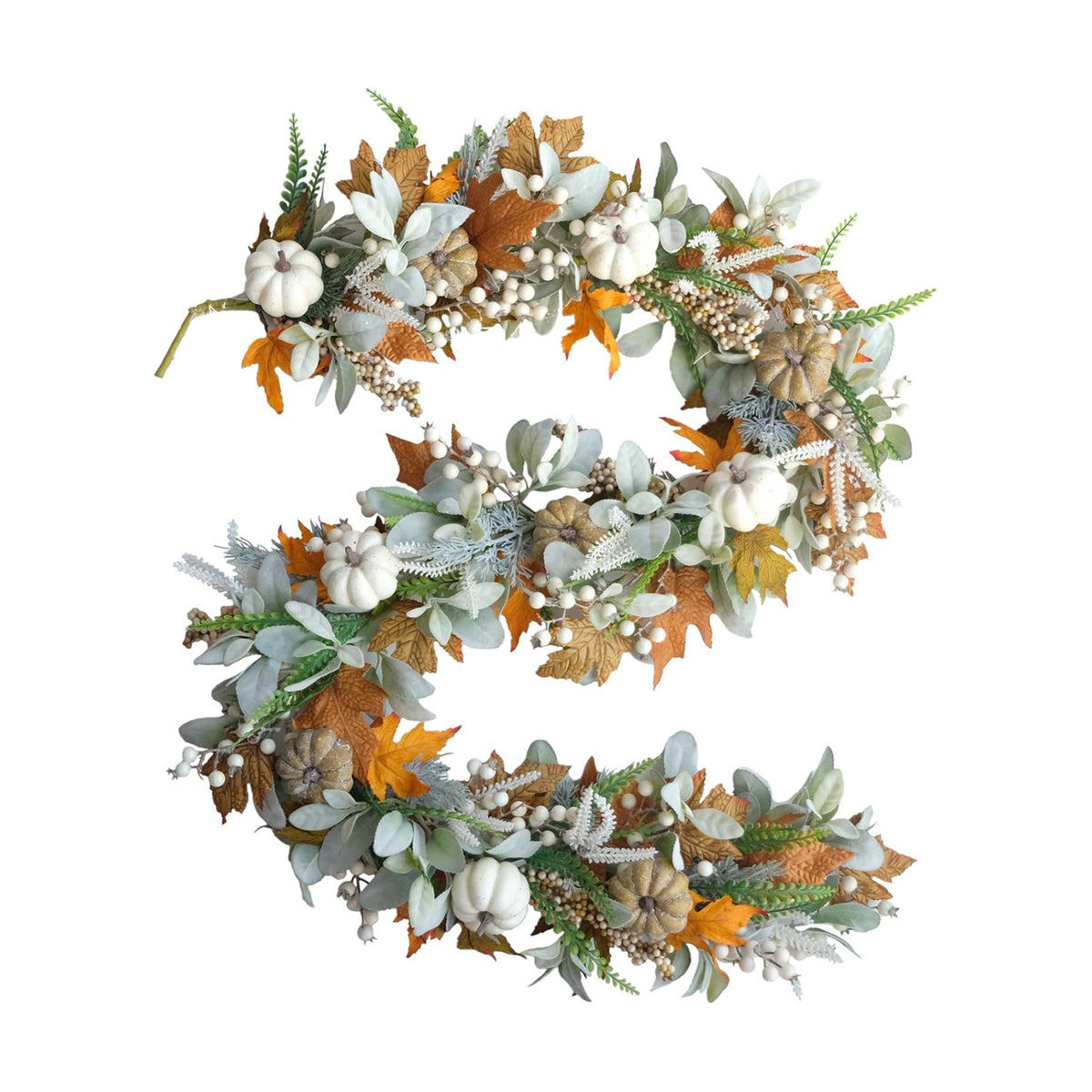 Fall Wreath Pumpkin Garland Thanksgiving Autumn Neutral Garlands Decoration