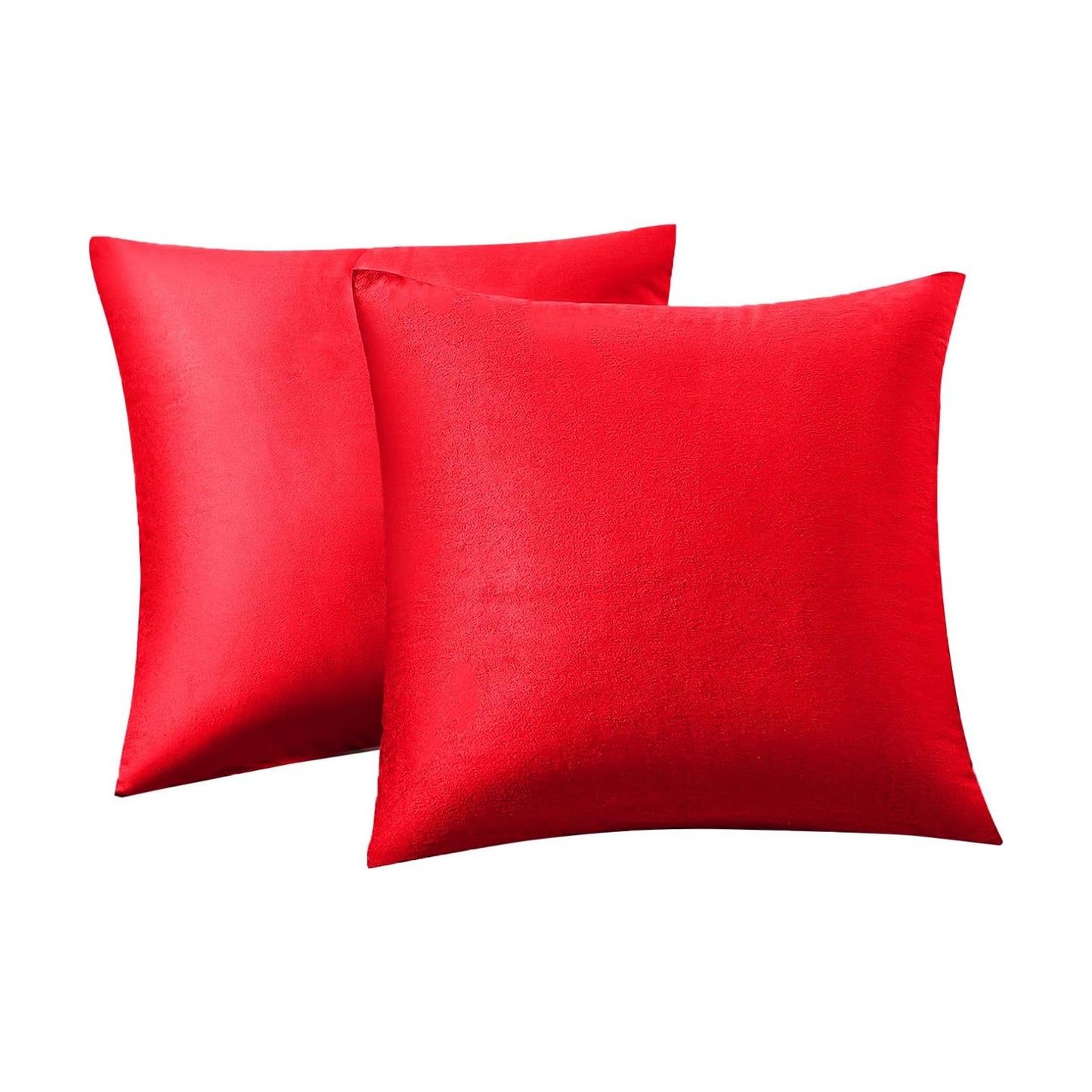 Throw Pillows Covers Soft Velvet Decorative Pillow Covers / Christmas Red / 18 x 18 / Set of 2