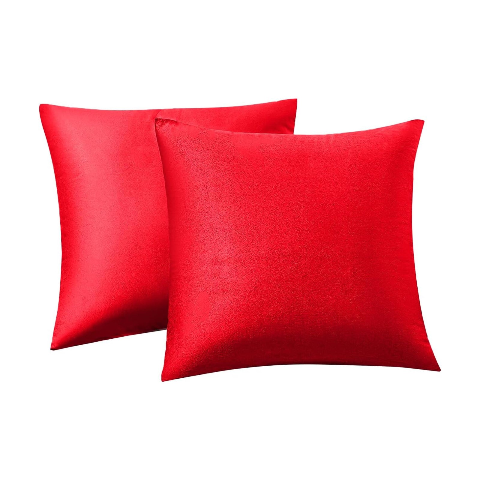 Throw Pillows Covers Soft Velvet Decorative Pillow Covers / Christmas Red / 18 x 18 / Set of 2
