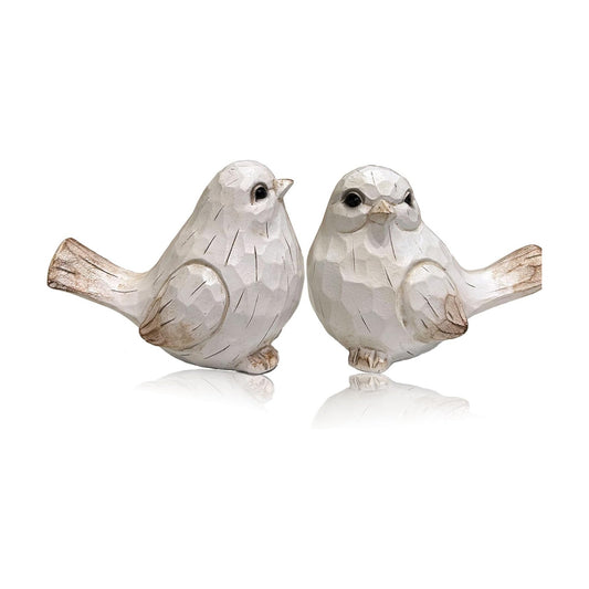Vintage & Modern Bird Decor Statue / Set of 2